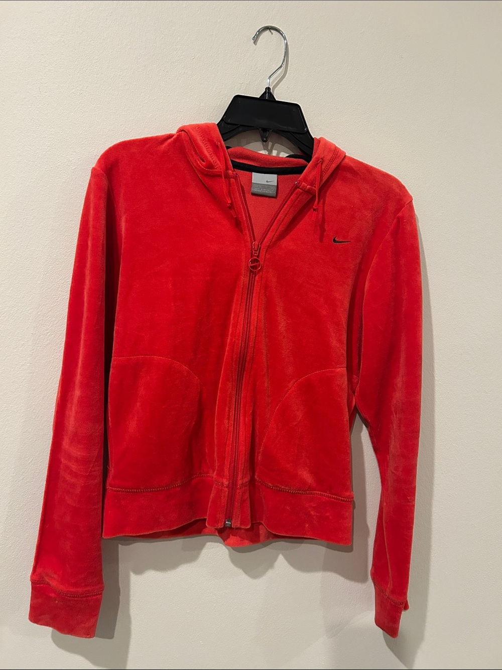 Nike Women’s S Small Red Teddy Zip-Up Jacket